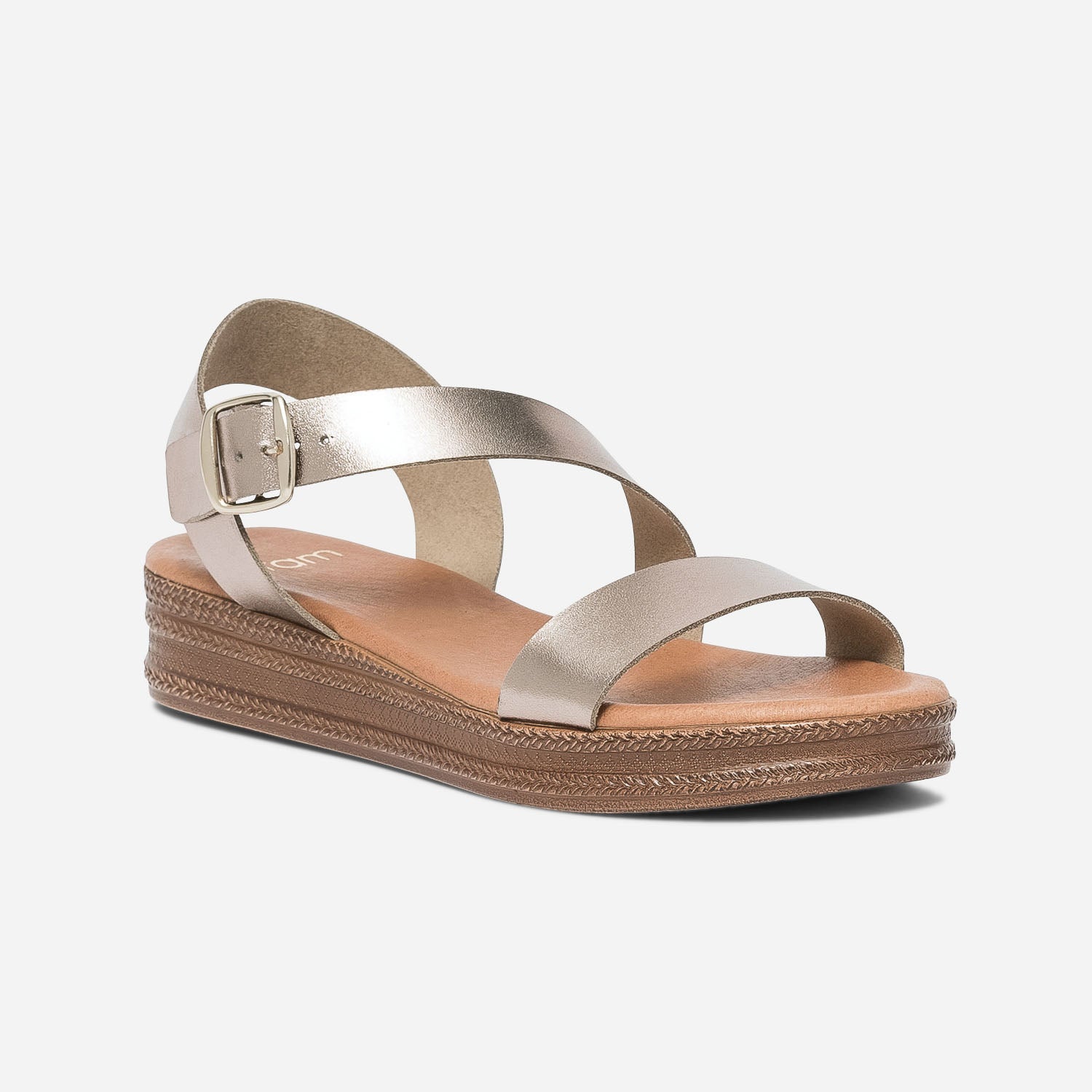 Sandale bronze en cuir