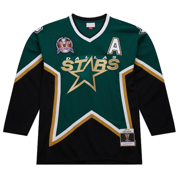 Mike Modano Dallas Stars Alternate Captain 1998-99 Stanley Cup Power Play Jersey - Green