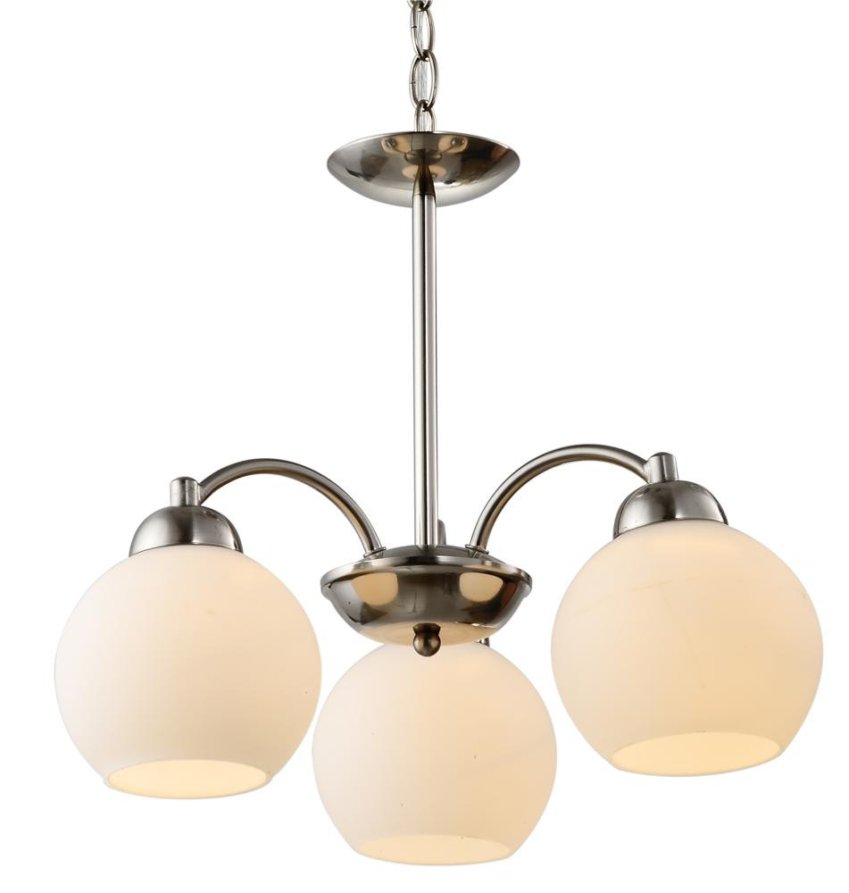 Lampa wisząca srebrno-biała TOBAGO 3xE27x60W wym: 72x45x45 cm Candellux