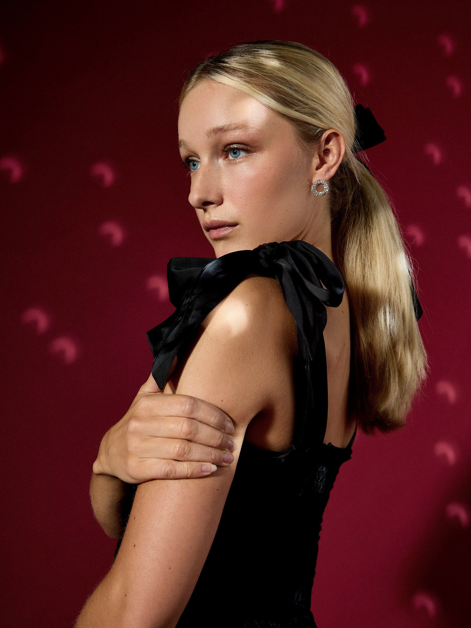 GWD by GEORGE W. DAVIES GWD Cece Black Velvet Midi Dress