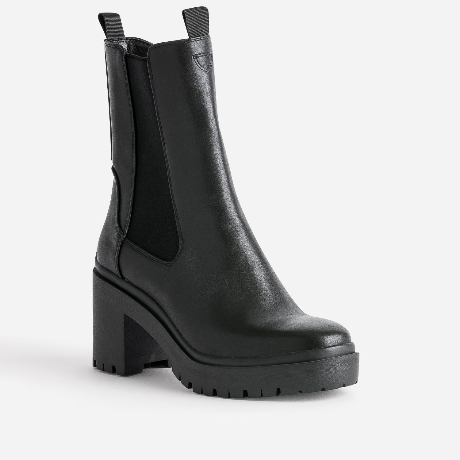 Boots TEXTO noir à semelle crantée