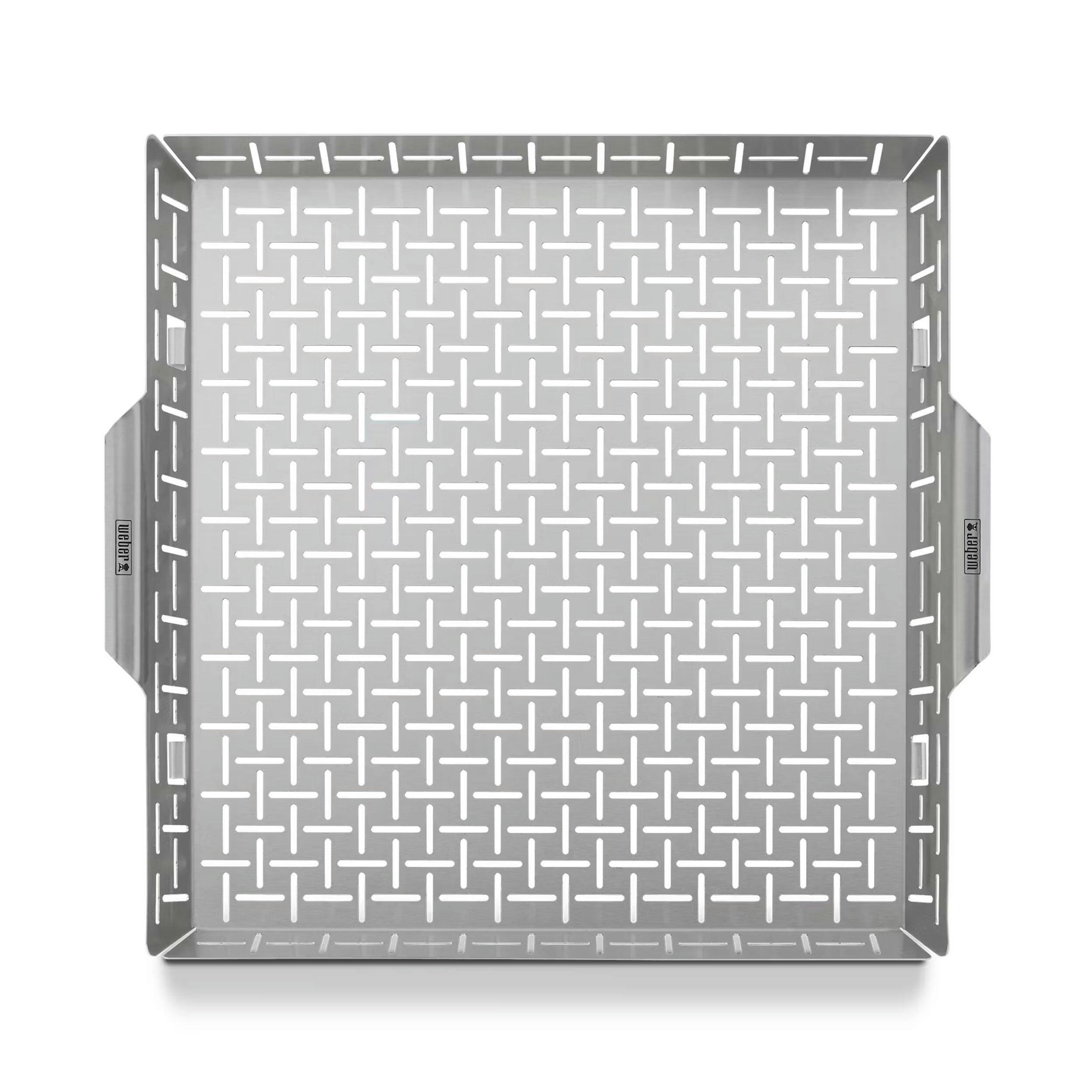 Weber Crafted Stainless Steel Rectangle Roasting Basket for Genesis & Spirit Series