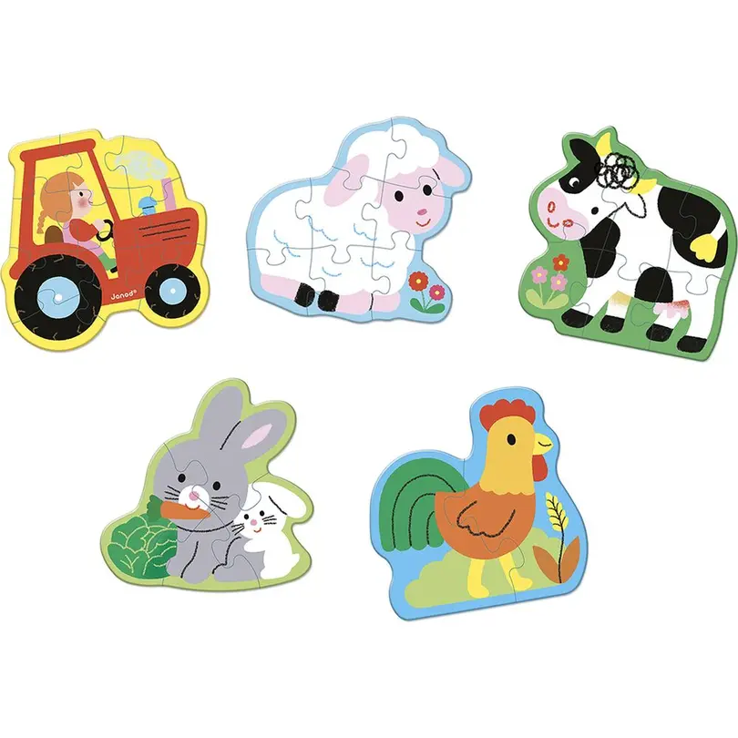 Puzzle 5er-Set Bauernhof