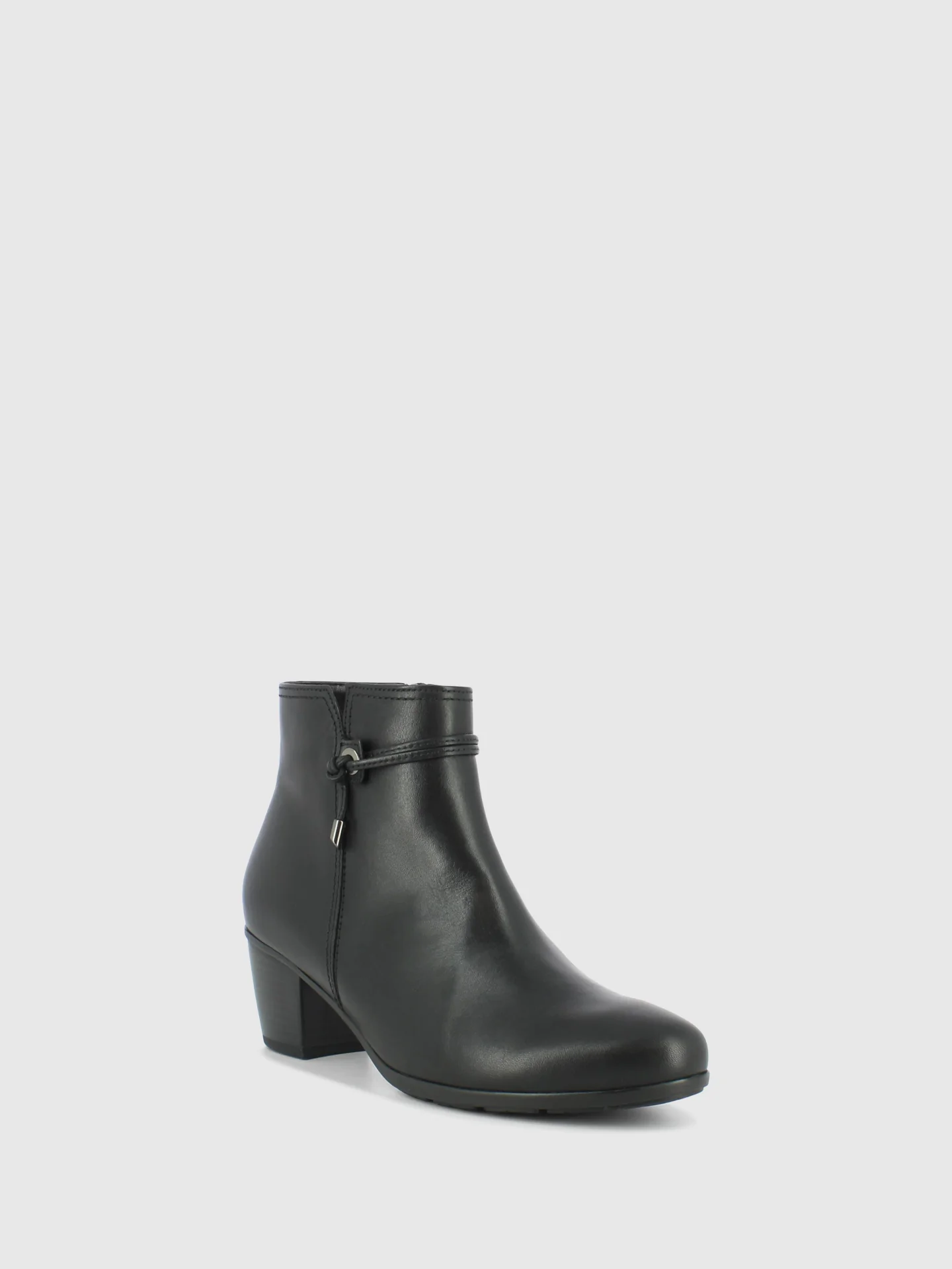 Black Zip Up Ankle Boots