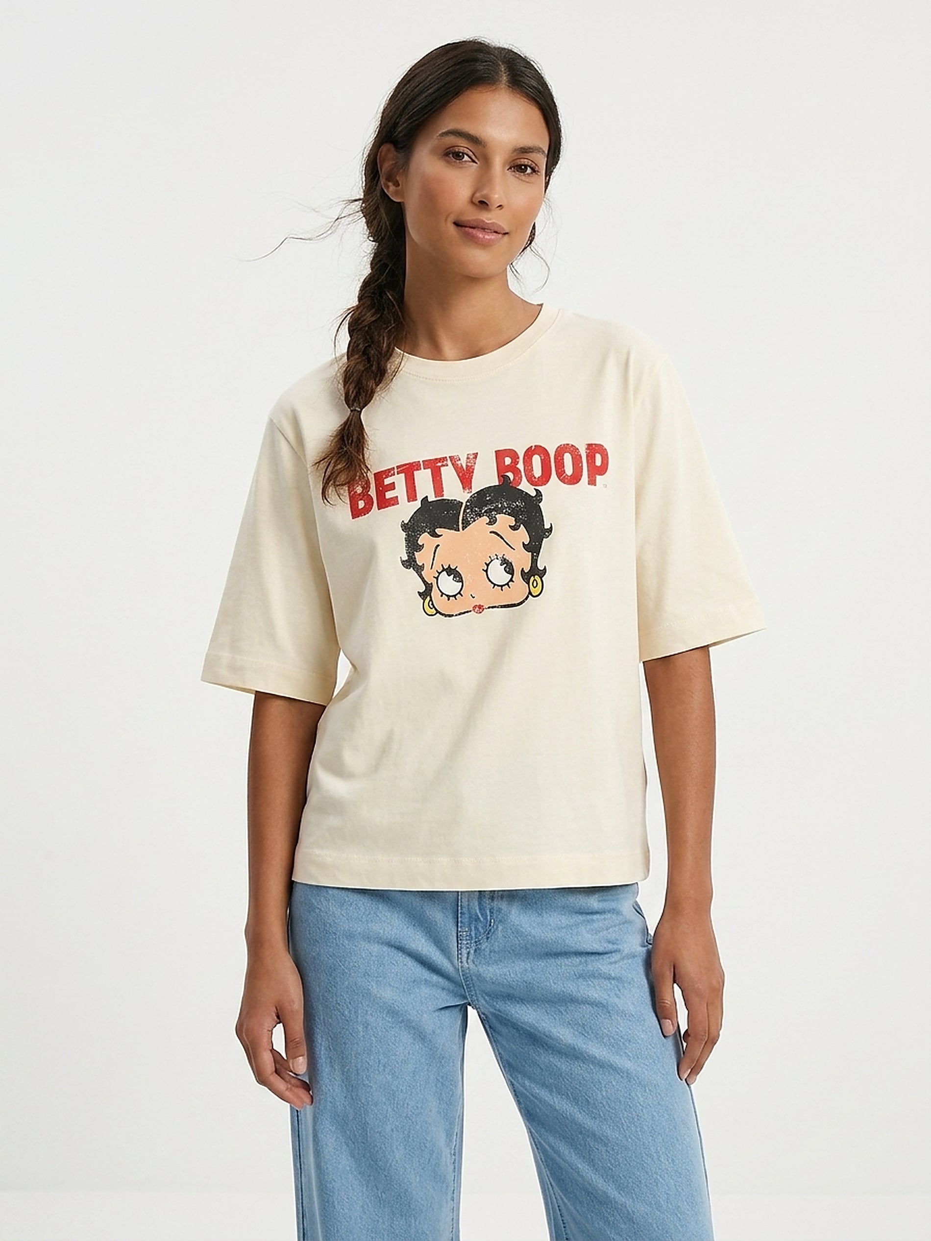Bawełniana koszulka z nadrukiem Betty Boop