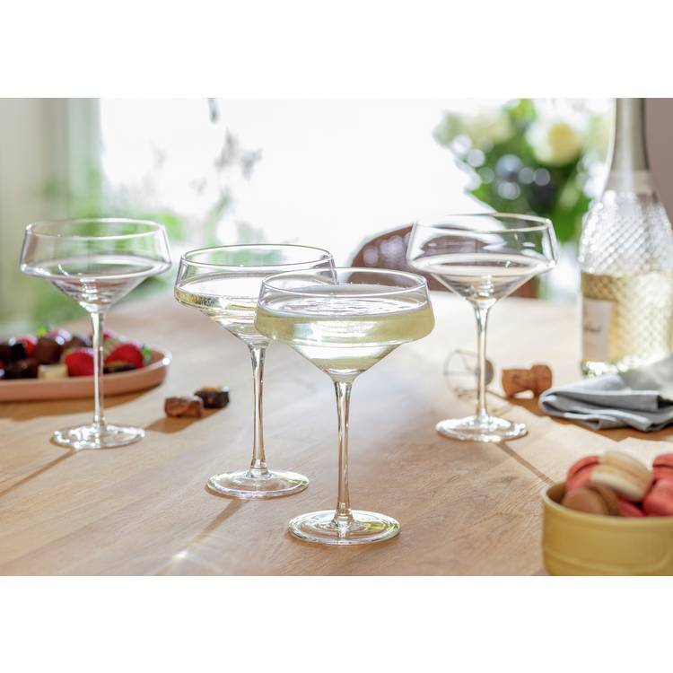 Habitat Sahara Set of 4 Champagne Coupe Glasses