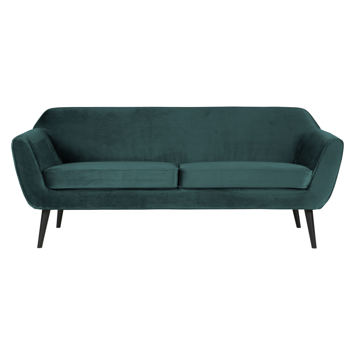 WOOOD 2-zits bank Rocco - Velvet - Teal - 75x187x82