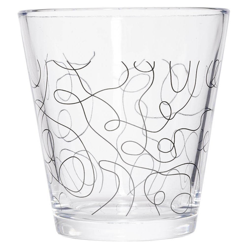 Gobelet verre x3 motif line art 25cl