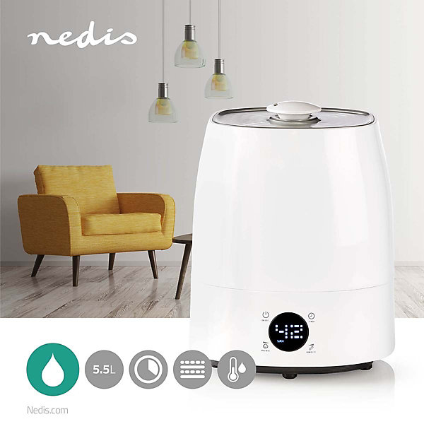 Humidificateur5,5 LHygromètreécran LCDTimer NEDIS