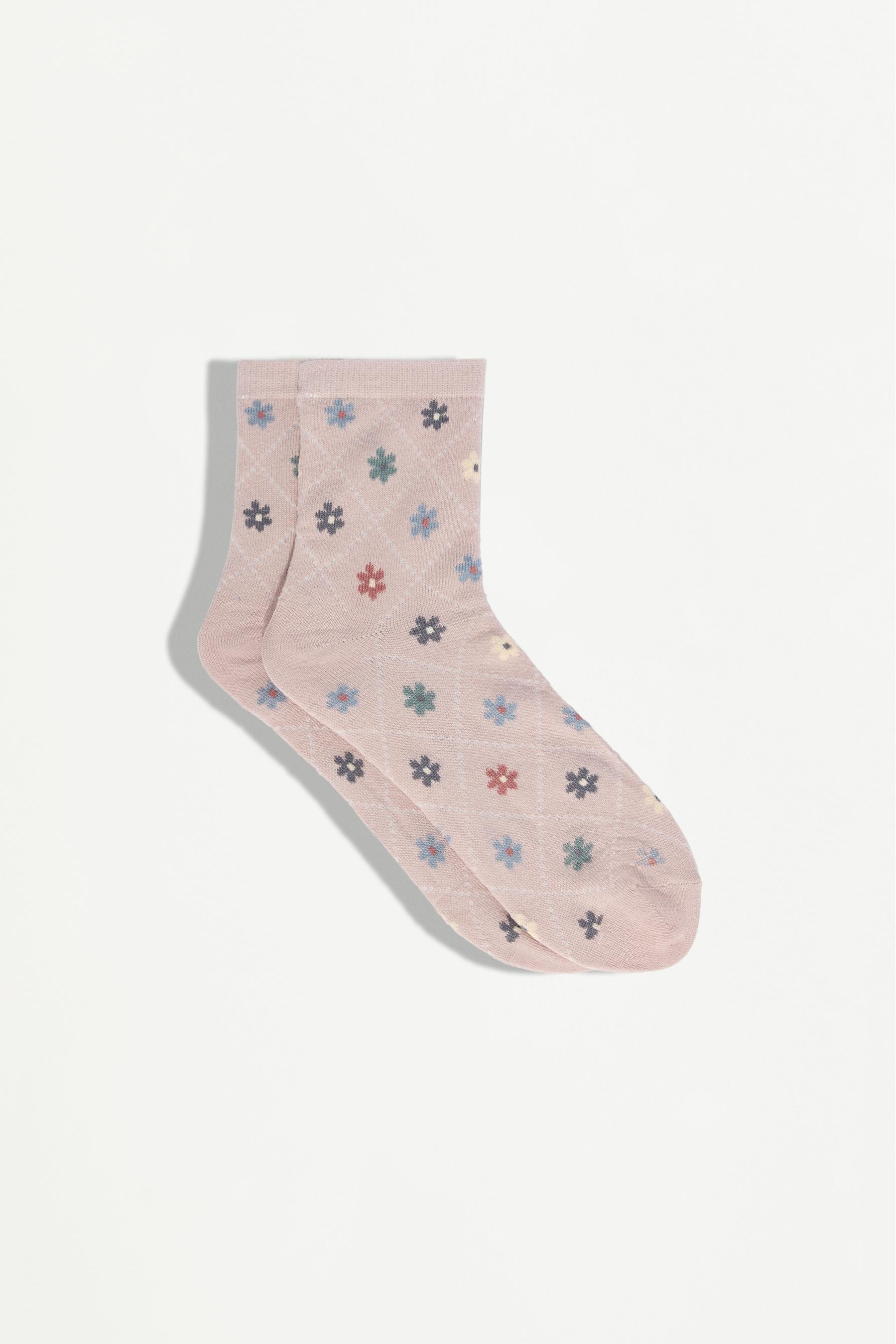 Calcetines cortos flores (Pack 4)