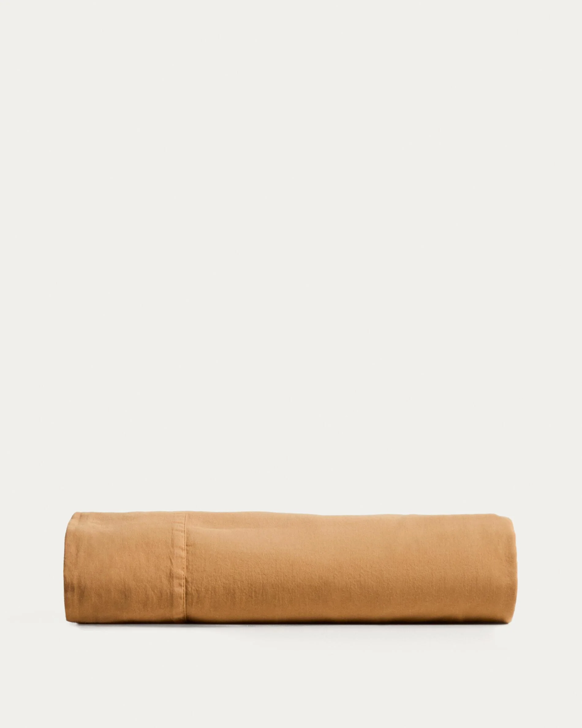 Sirale 100% cotton sateen top sheet with washed finish in copper for 180 cm bed