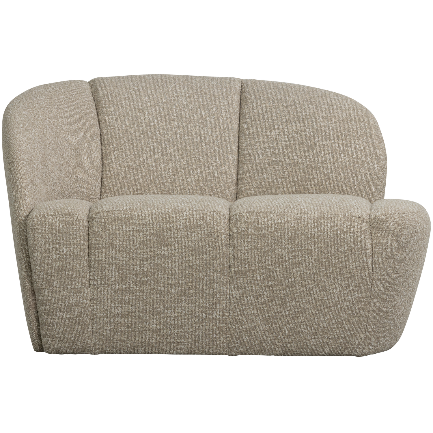 WOOOD 2-zits bankje links Mojo - Polyester - Beige Melange - 73x112x77