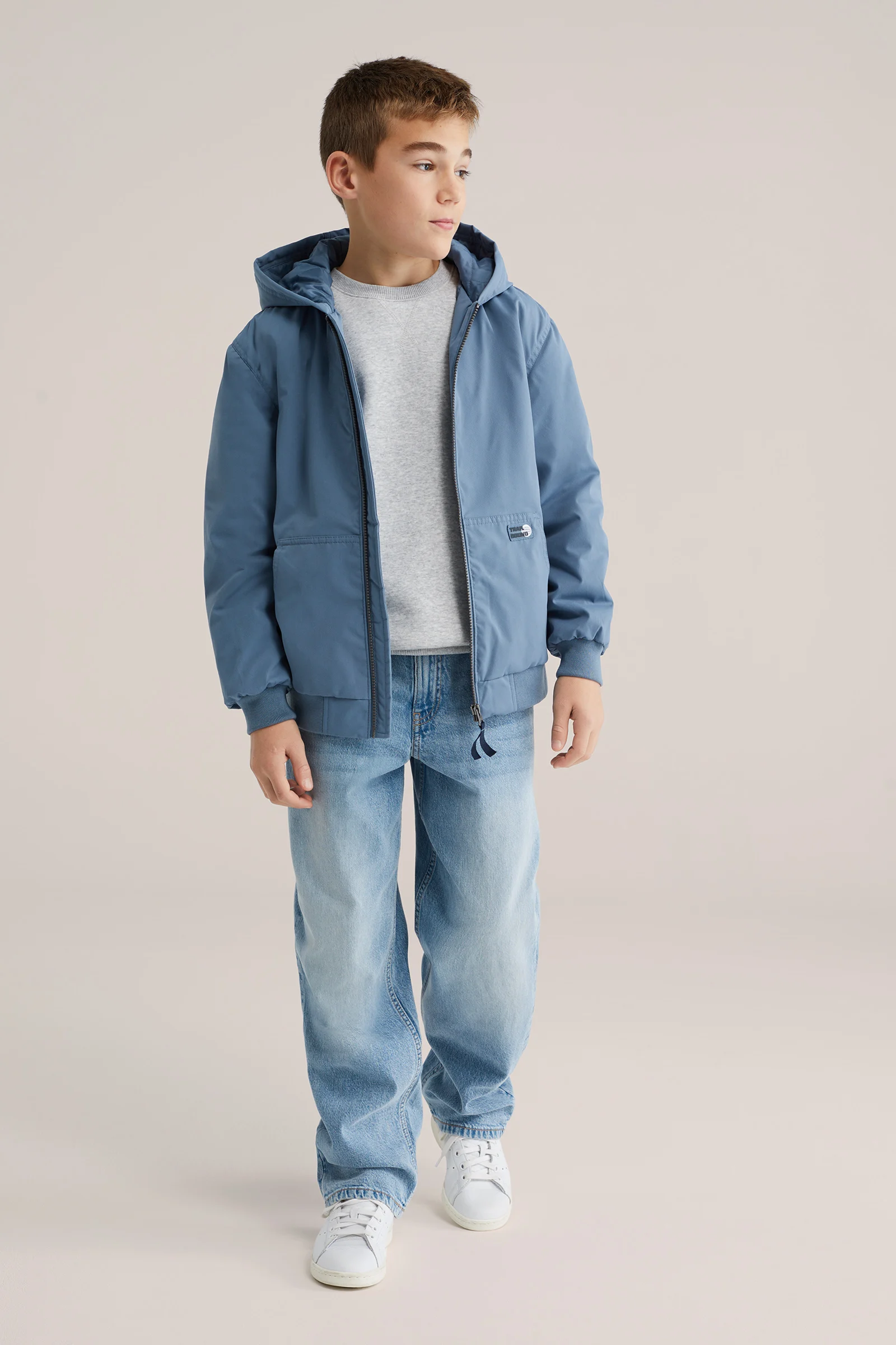 Jongens bomberjack met capuchon