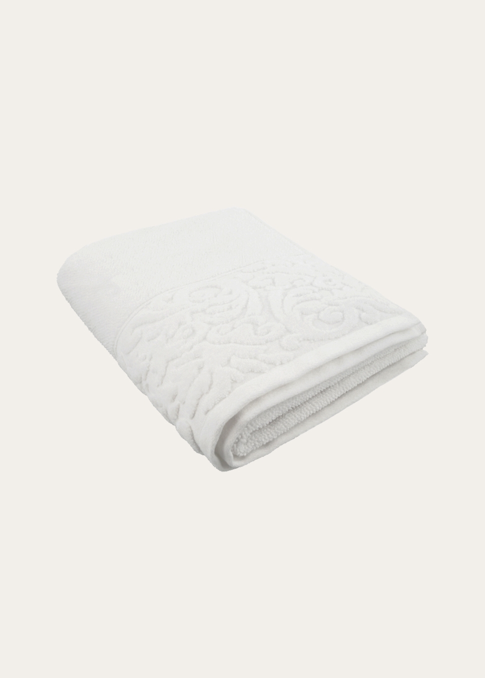 DRAP DE DOUCHE CISELÉ BLANC