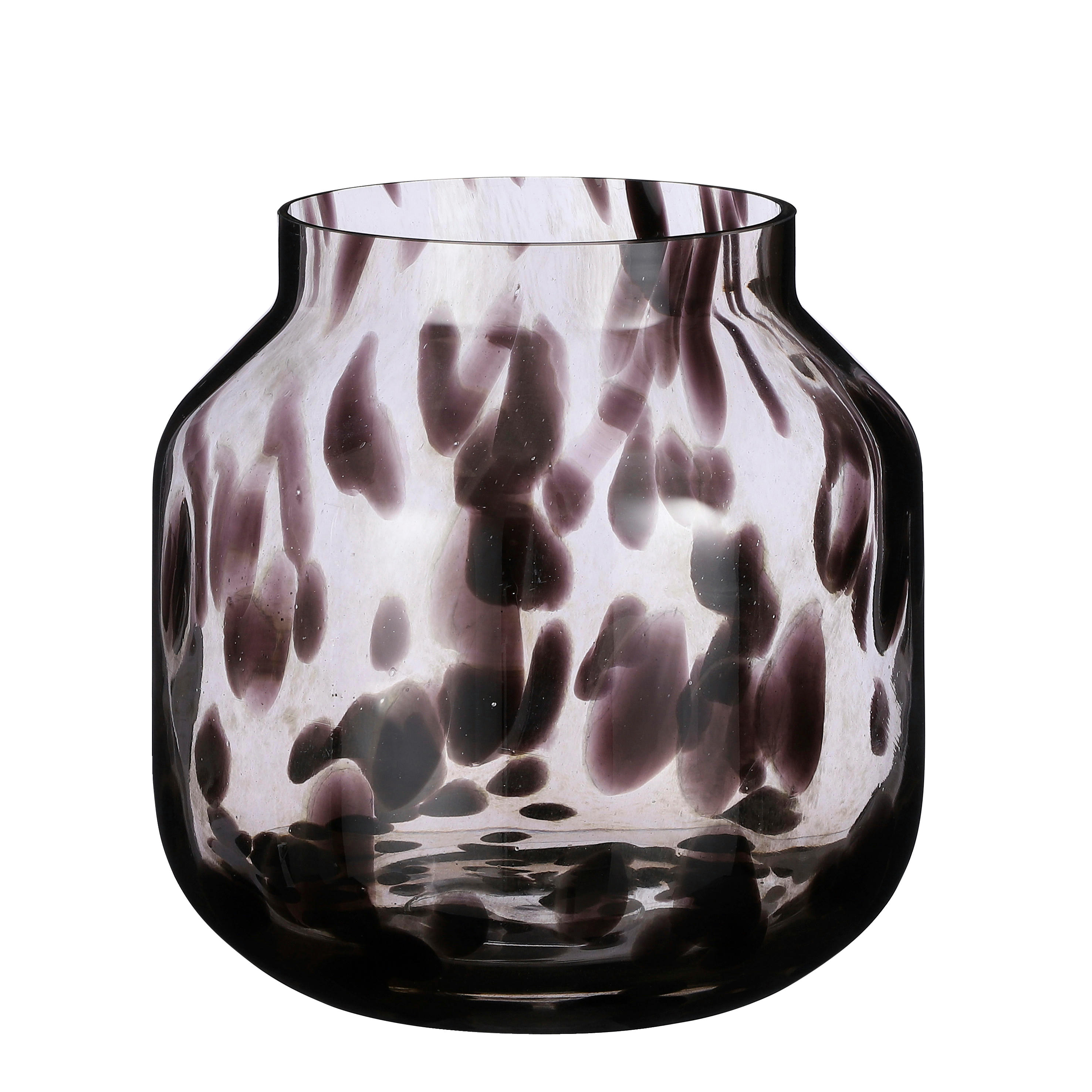 PANTERA - Vase en verre recyclé marron H26,5