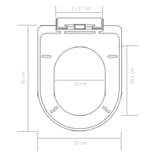 NNEVL Soft-close Toilet Seat with Quick-release Design Black