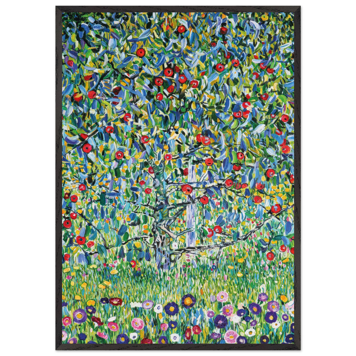 Artfulprints Poster met Lijst Gustav Klimt - Apple tree  - 70x100 cm - Groen