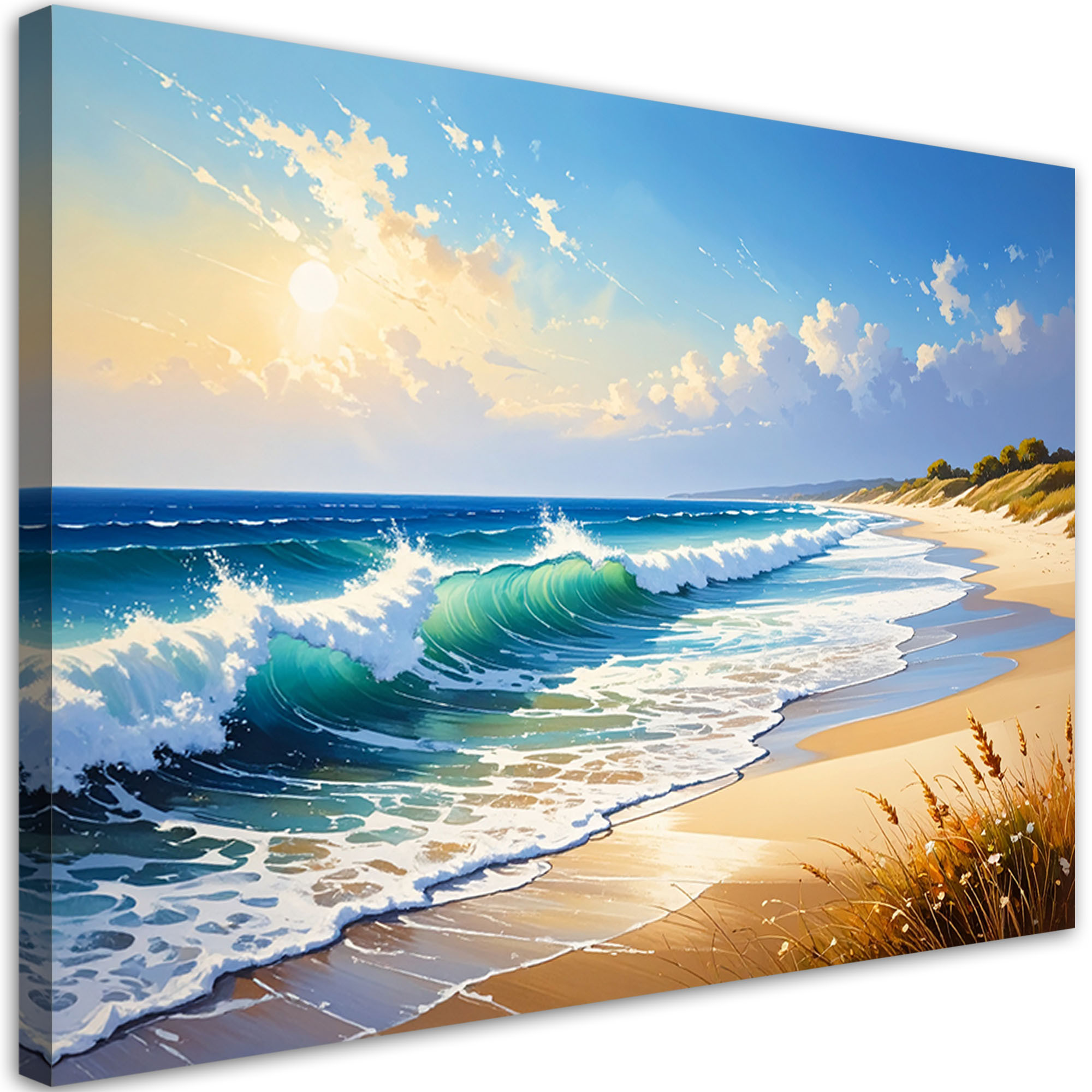 Obraz do salonu sypialni kuchni, Plaża Morze Fale Pejzaż 30x20