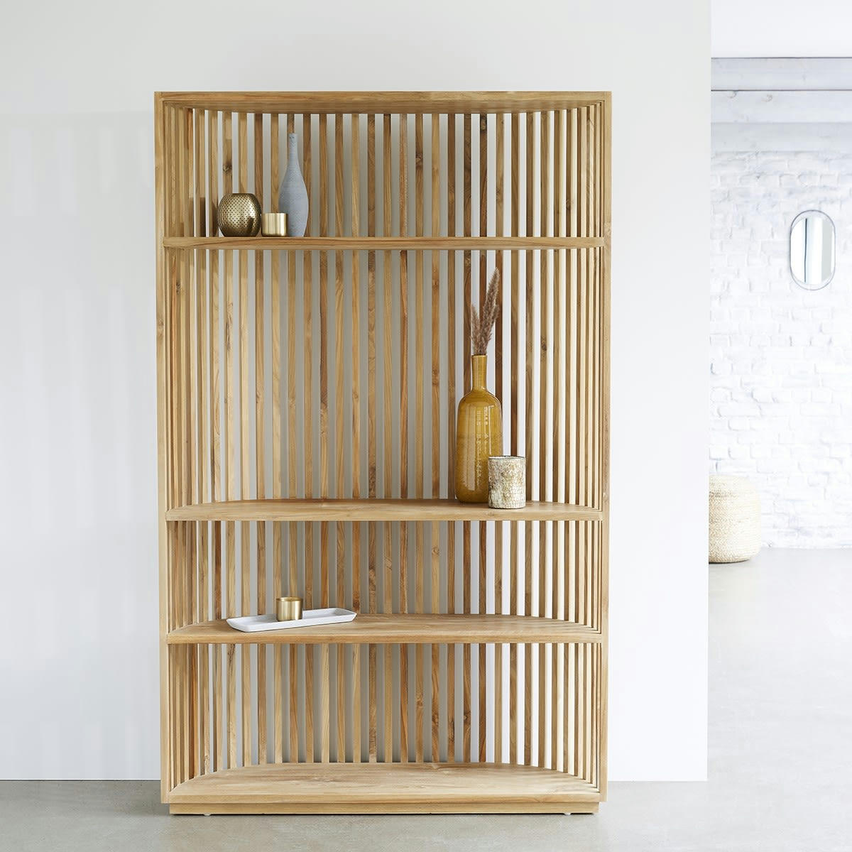 VICTORIA - Bibliothèque en teck massif