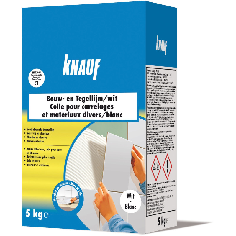 Colle pour carrelage et matériaux divers blanche 5 kg KNAUF