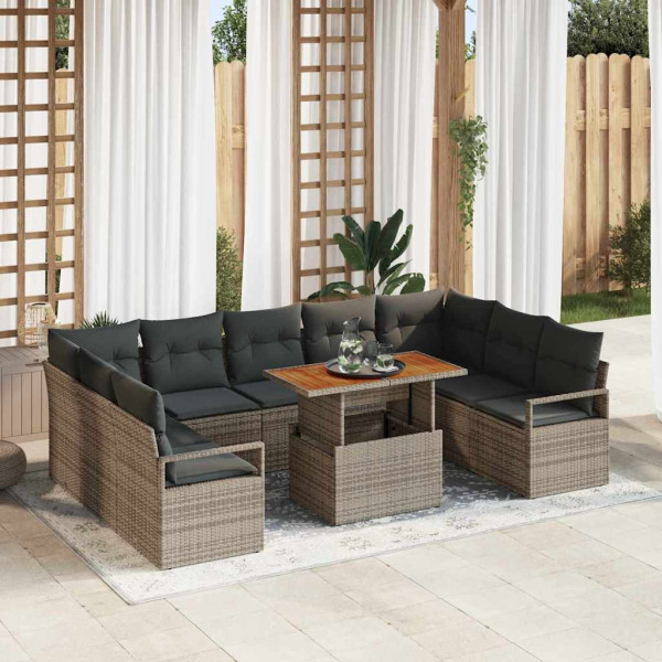 Zestaw Mebli Ogrodowych Wypoczynkowy Sofy Stolik Rattan Na Patio Na Taras