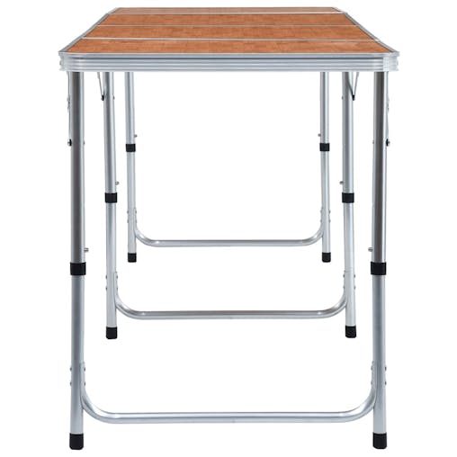 NNEVL Foldable Camping Table Aluminium 240x60 cm