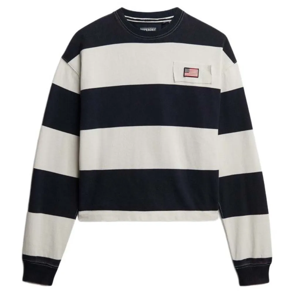 Superdry Athletic Essential Stripe Slouchy Crew sweatshirt