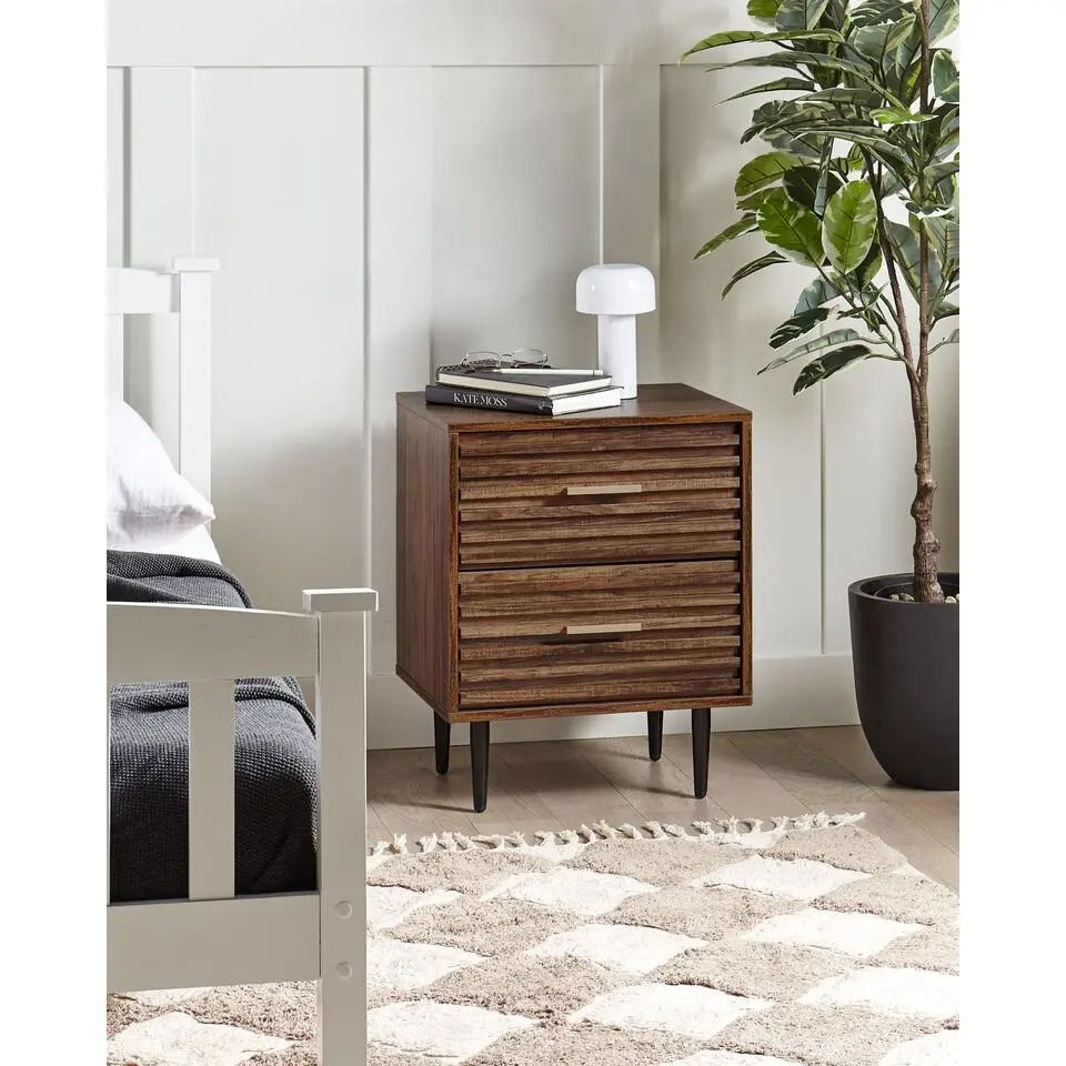 KEITH - Nachtkastje - Donkerhout - MDF