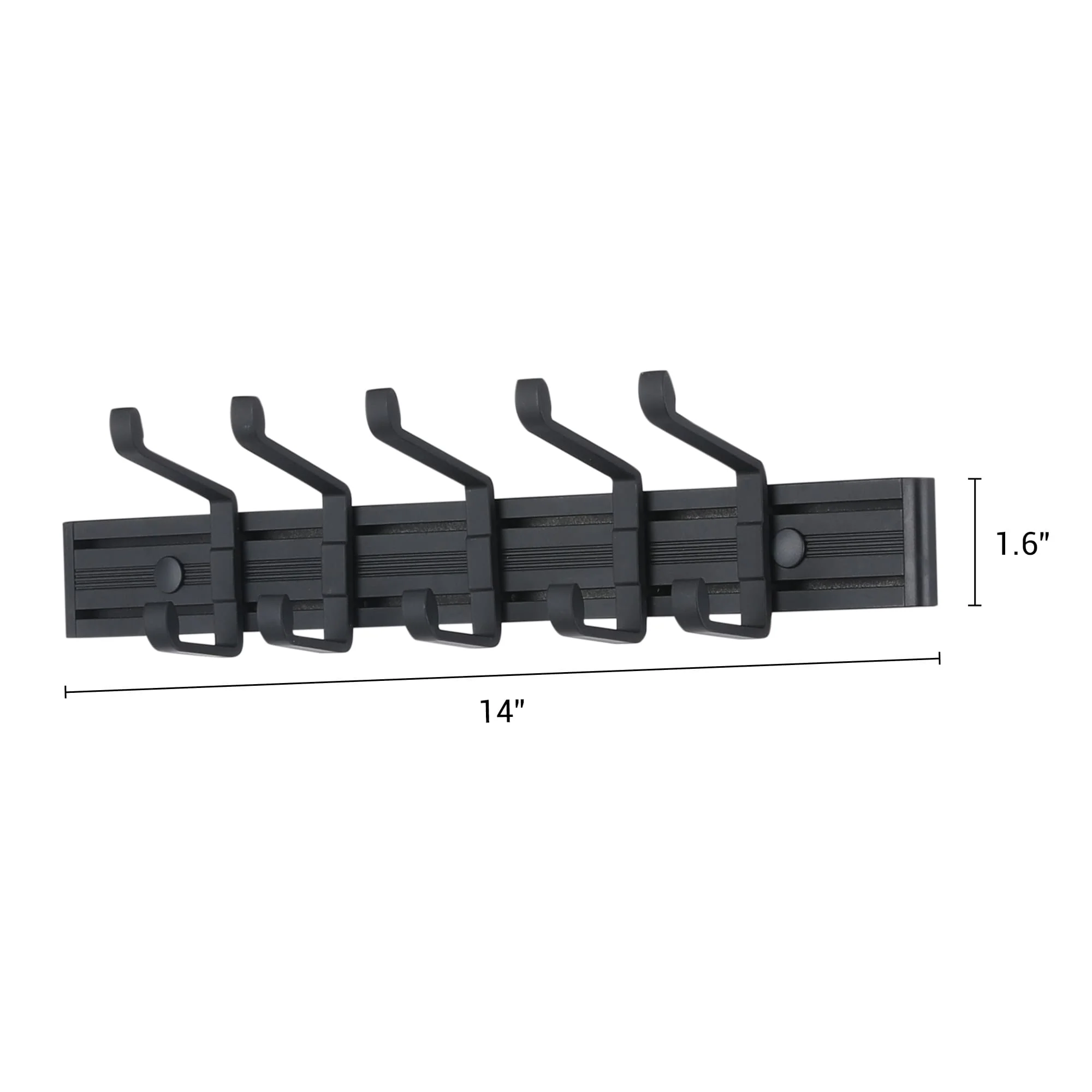 1 Pack Coat Rack Wall Mount, Coat Hook, Wall Hooks with 5 Hooks - 14*1.6in