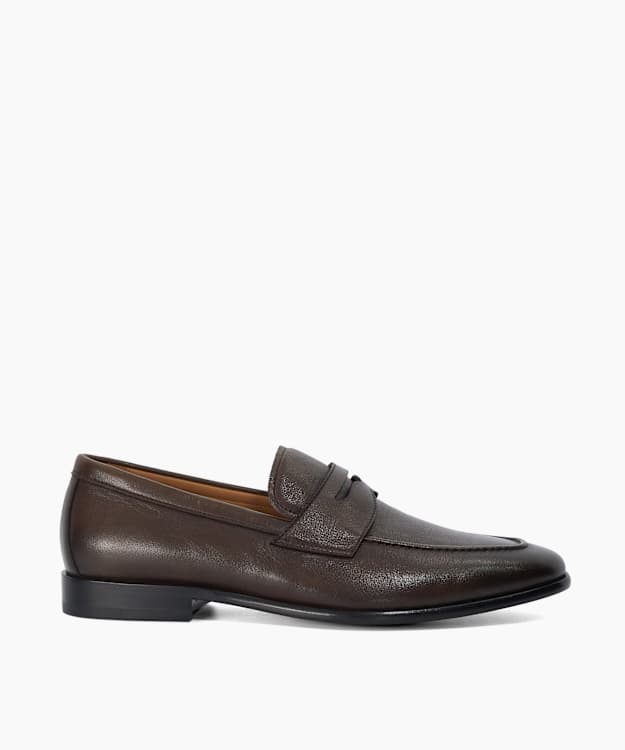 Salford Dark Brown - Leather Penny Loafers