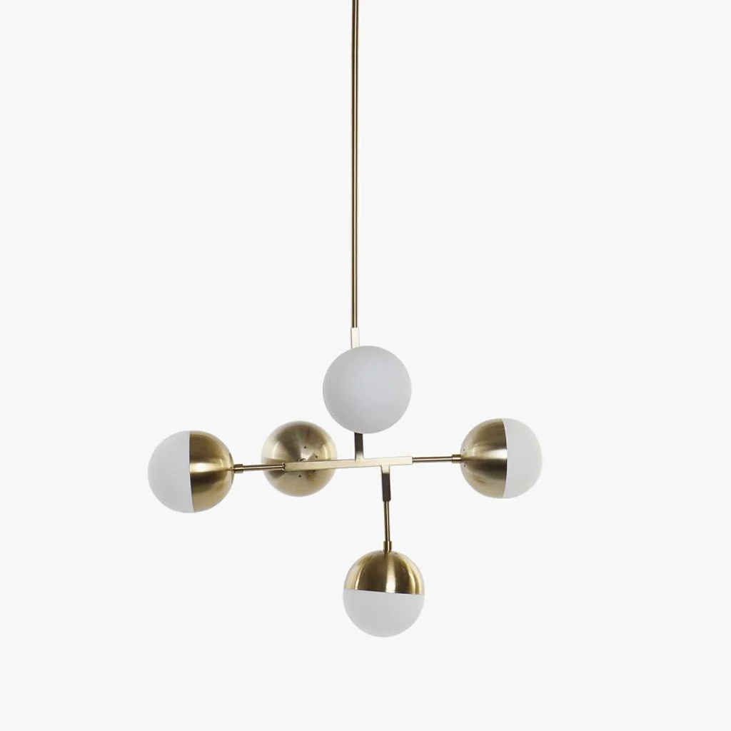 Candeeiro de Teto Esferas Dourado AXIS