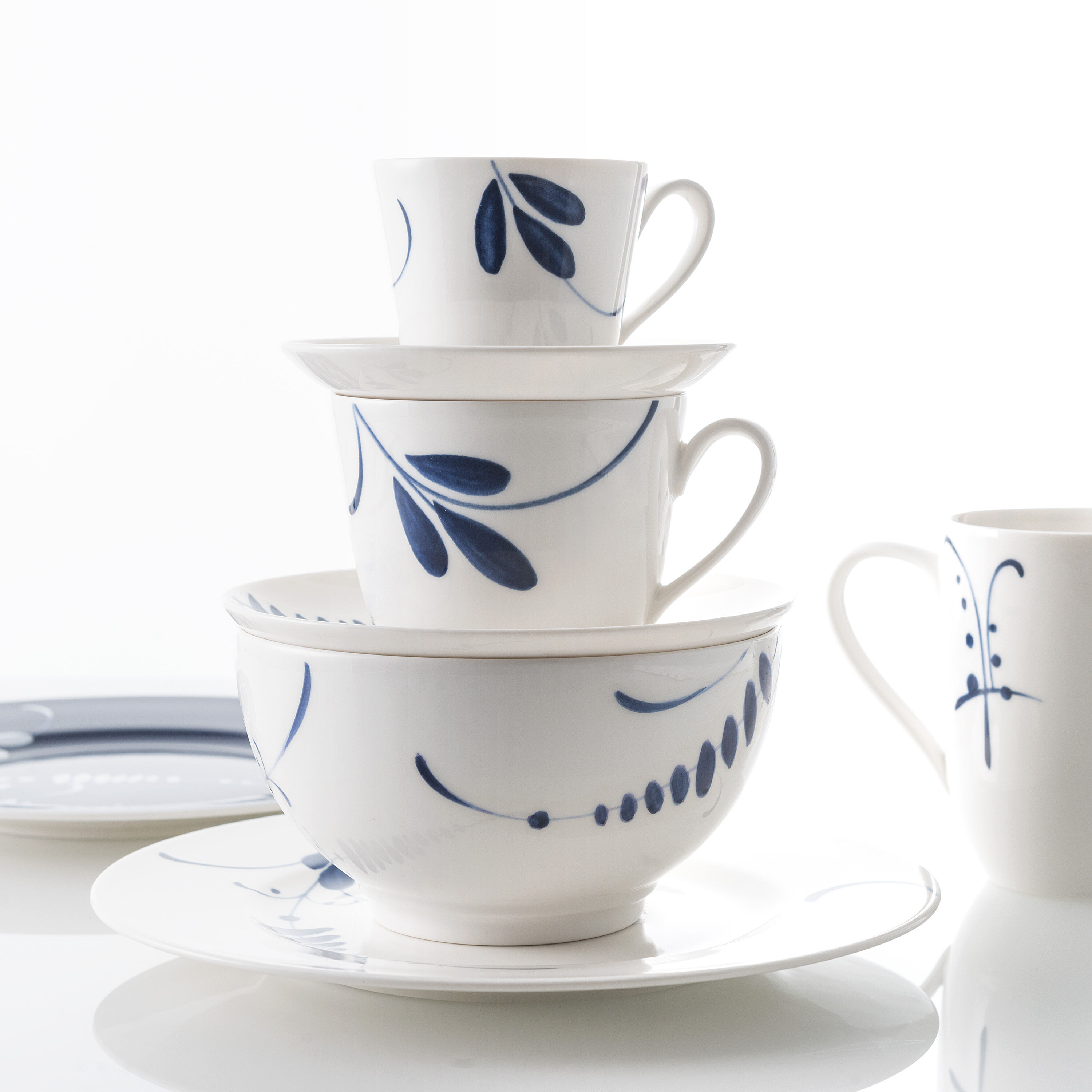 Vieux Luxembourg Espresso cup - White, 2.8 oz, Premium Porcelain