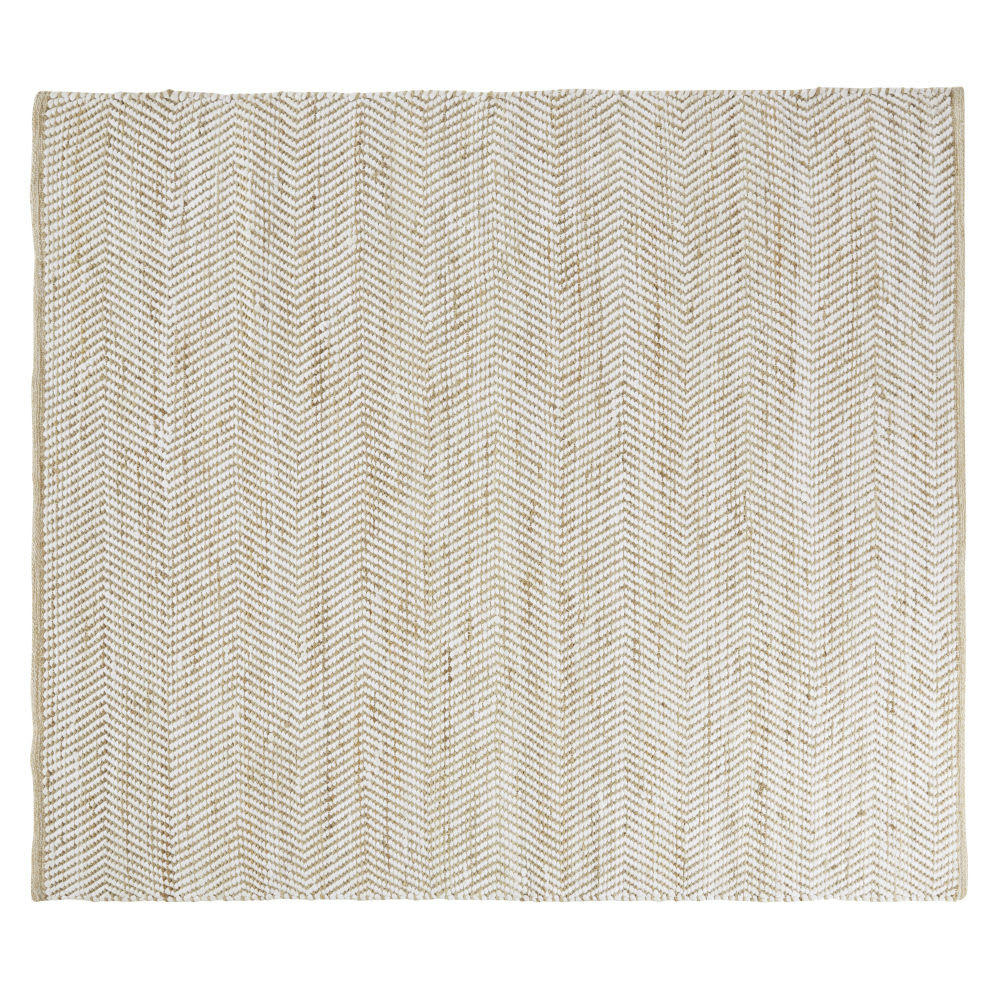BARCELONE - Tapis en coton recyclé et jute tissés 200x200