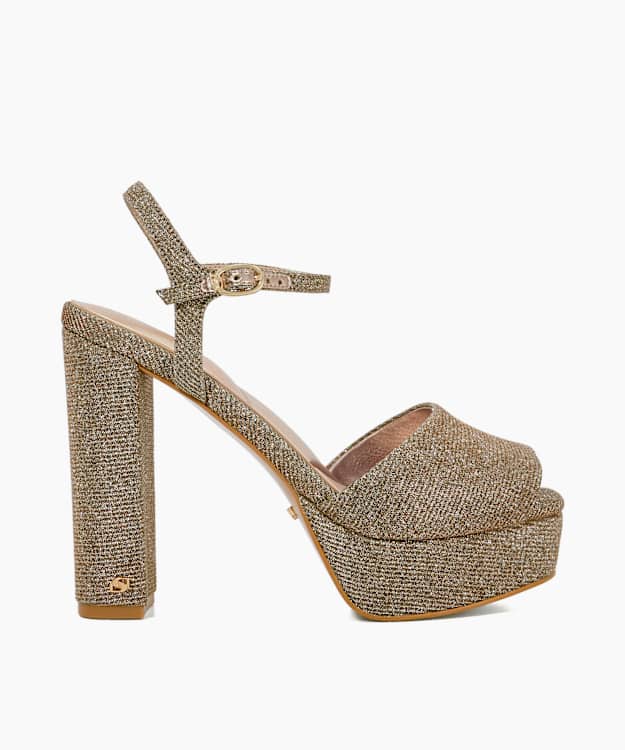 Mayci Bronze - Suede Platform Open Toe Sandals