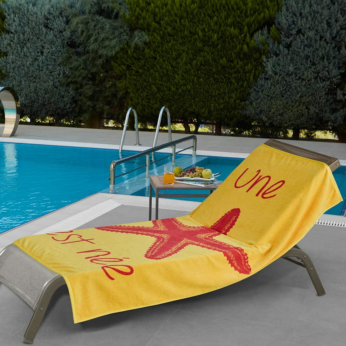 UNE ÉTOILE EST NÉE - Serviette de plage velours 100x180 cm