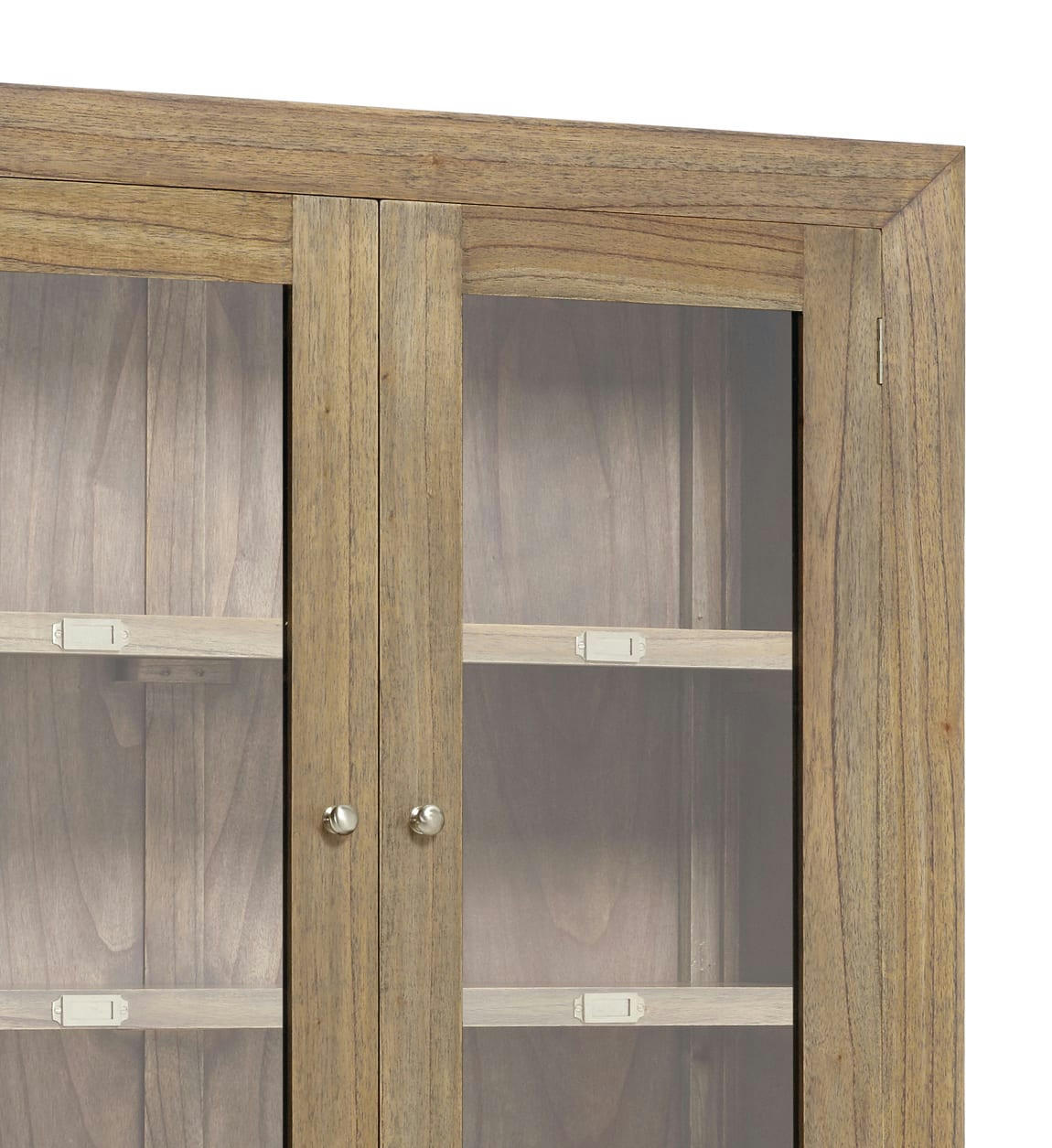 MERAPI - Vitrine en bois de mindi beige H190