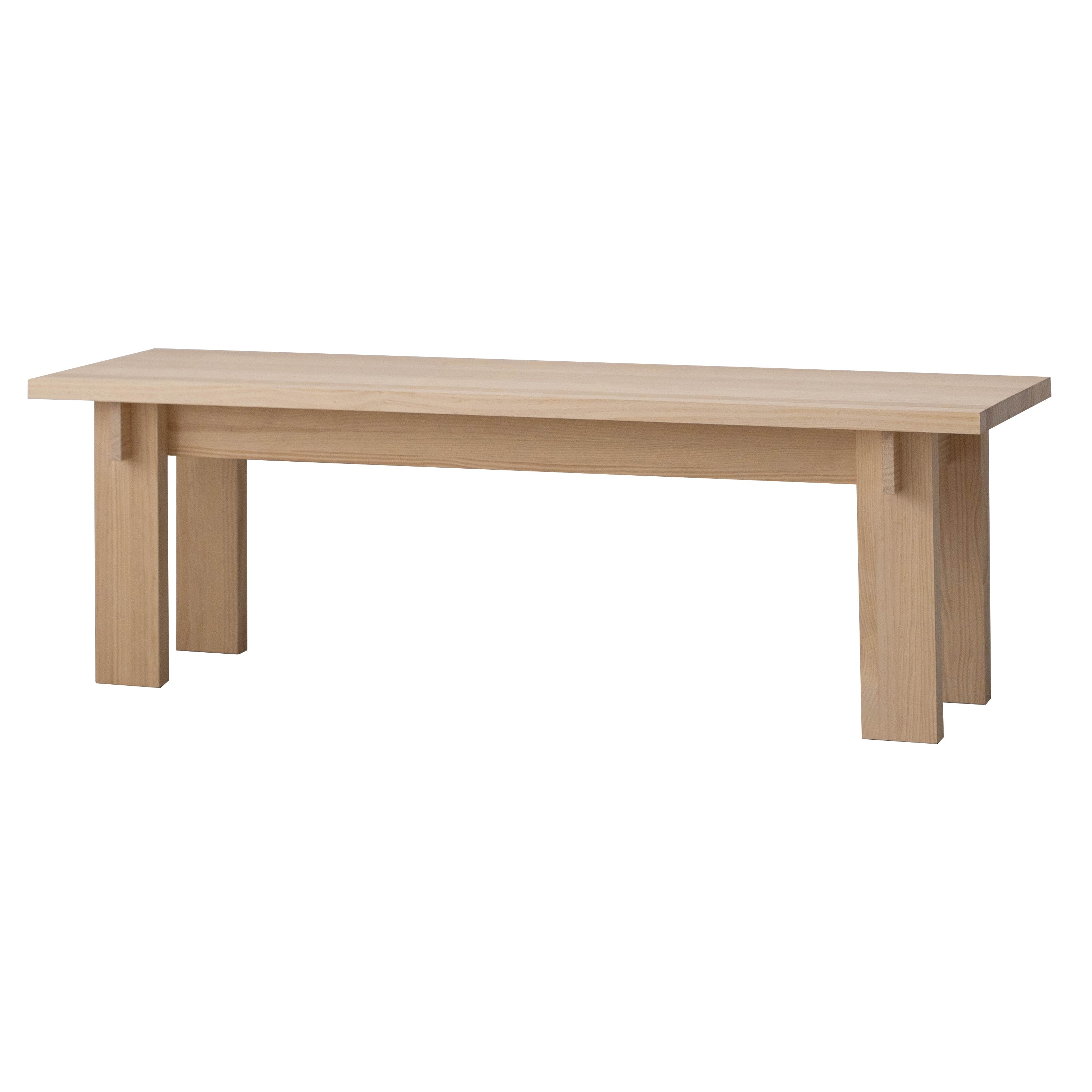 Naan Furniture Bankje grote Begur - Massief natuurlijk hout ongelakt - 150 cm