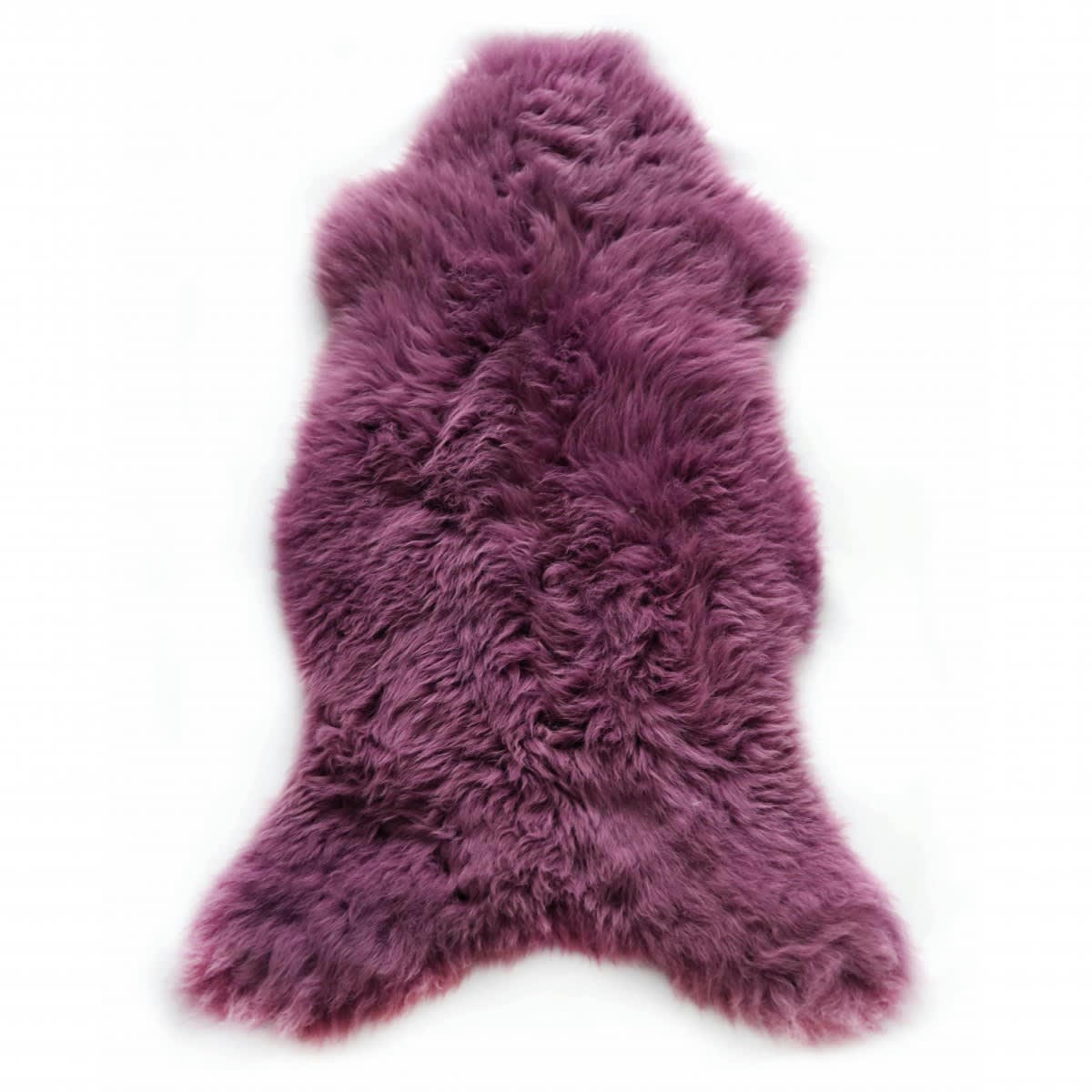 - Tapis en peau de mouton mauve