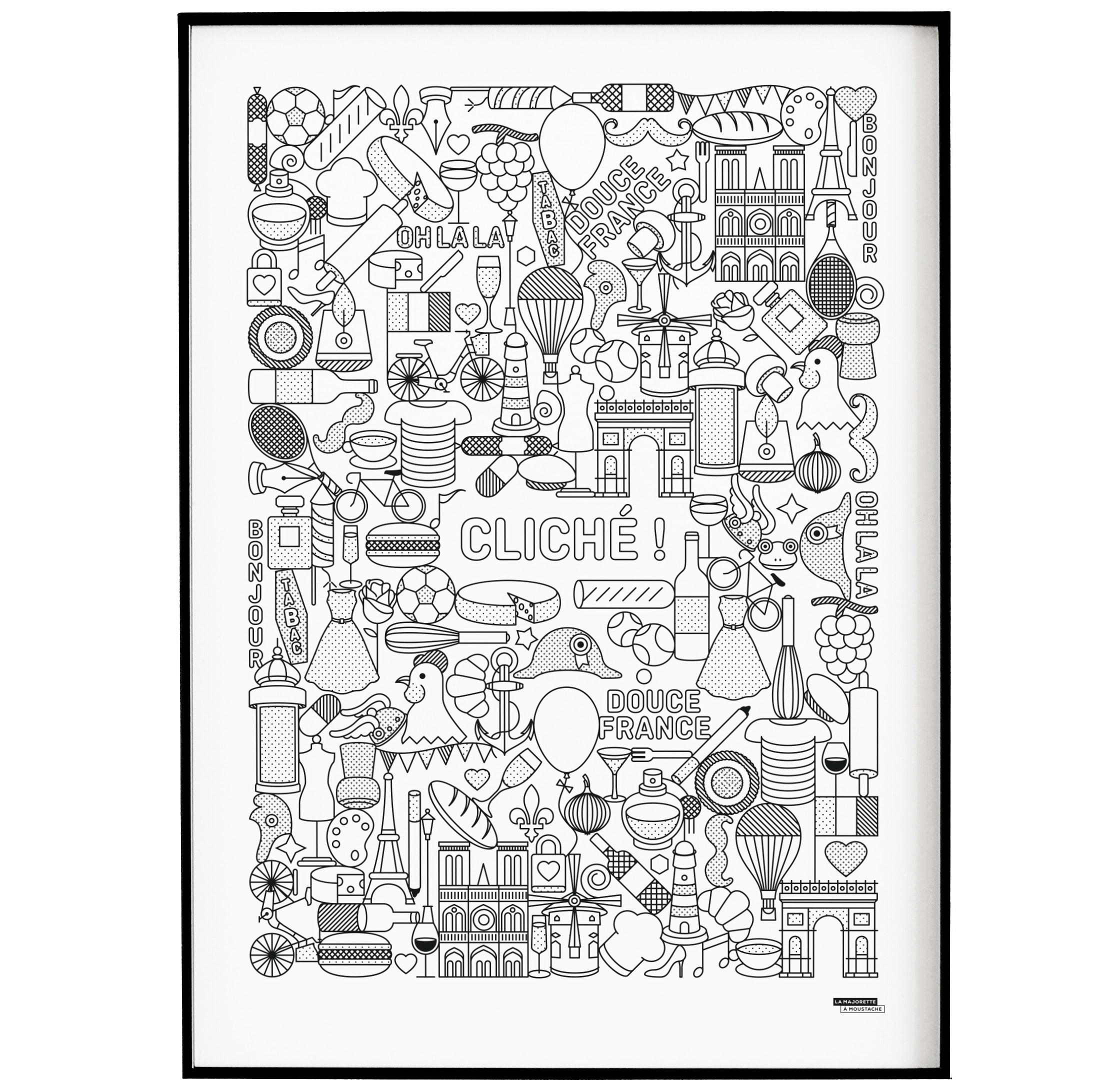 - Affiche d'art douce France 50 X 70 cm