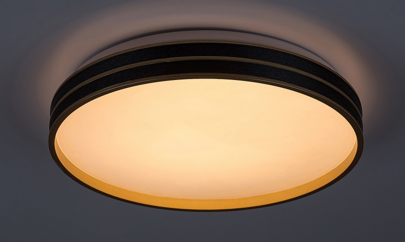 Plafon Gandorokrągły czarno-biały LED 1x24W 39cm 1850lm IP20 Rabalux