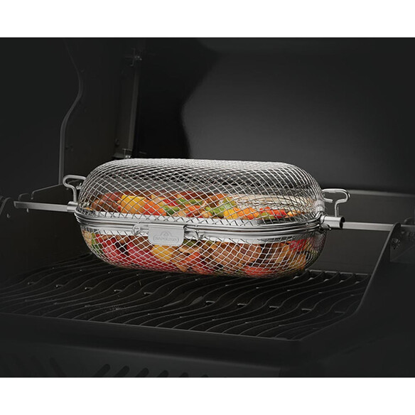Panier à légumes pour rôtissoire barbecue en inox 38 x 17,5 x 16 cm - Napoleon