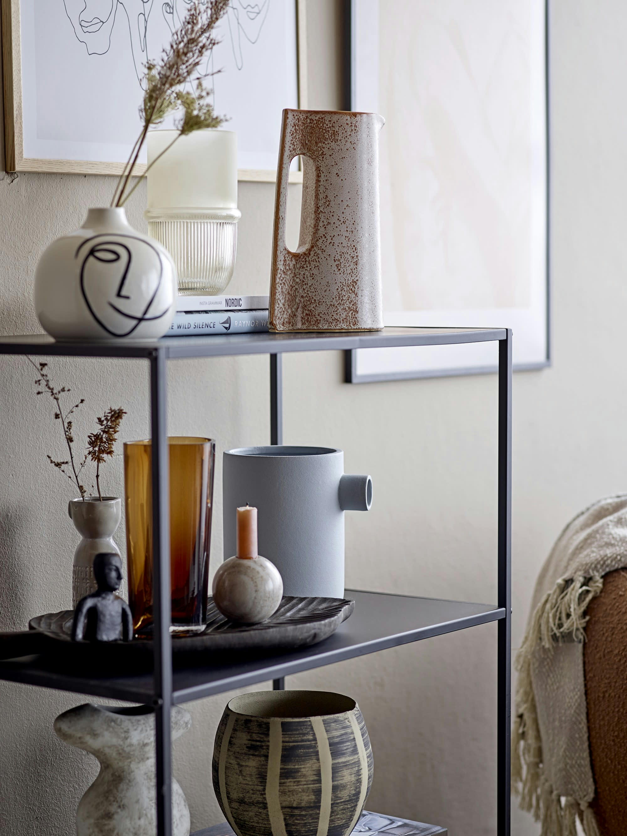 BETHINA - Vase en grès orange H25cm