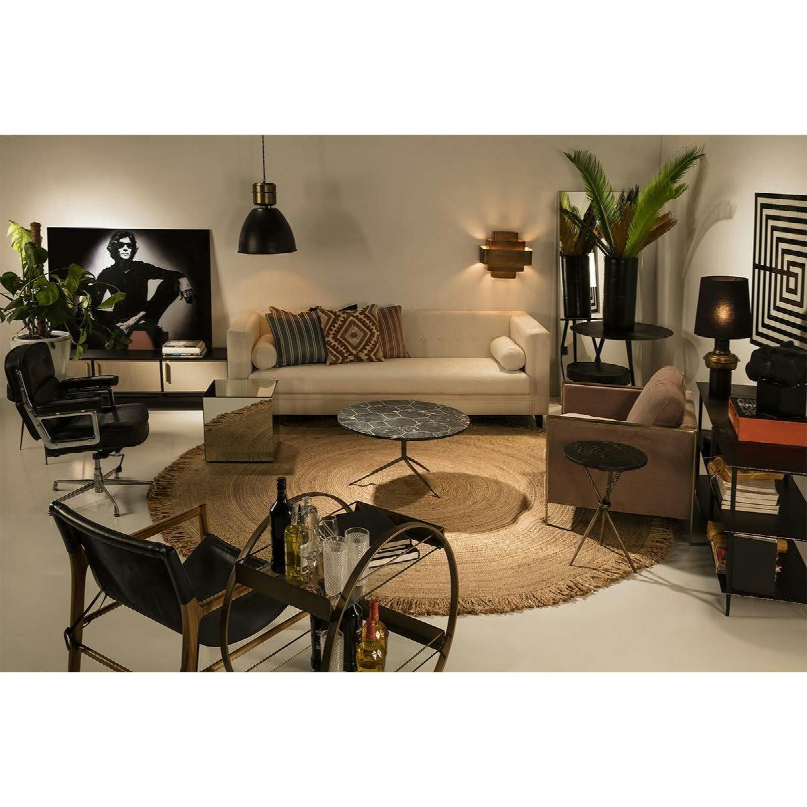 ARATZ - Table d'appoint Marbre Or