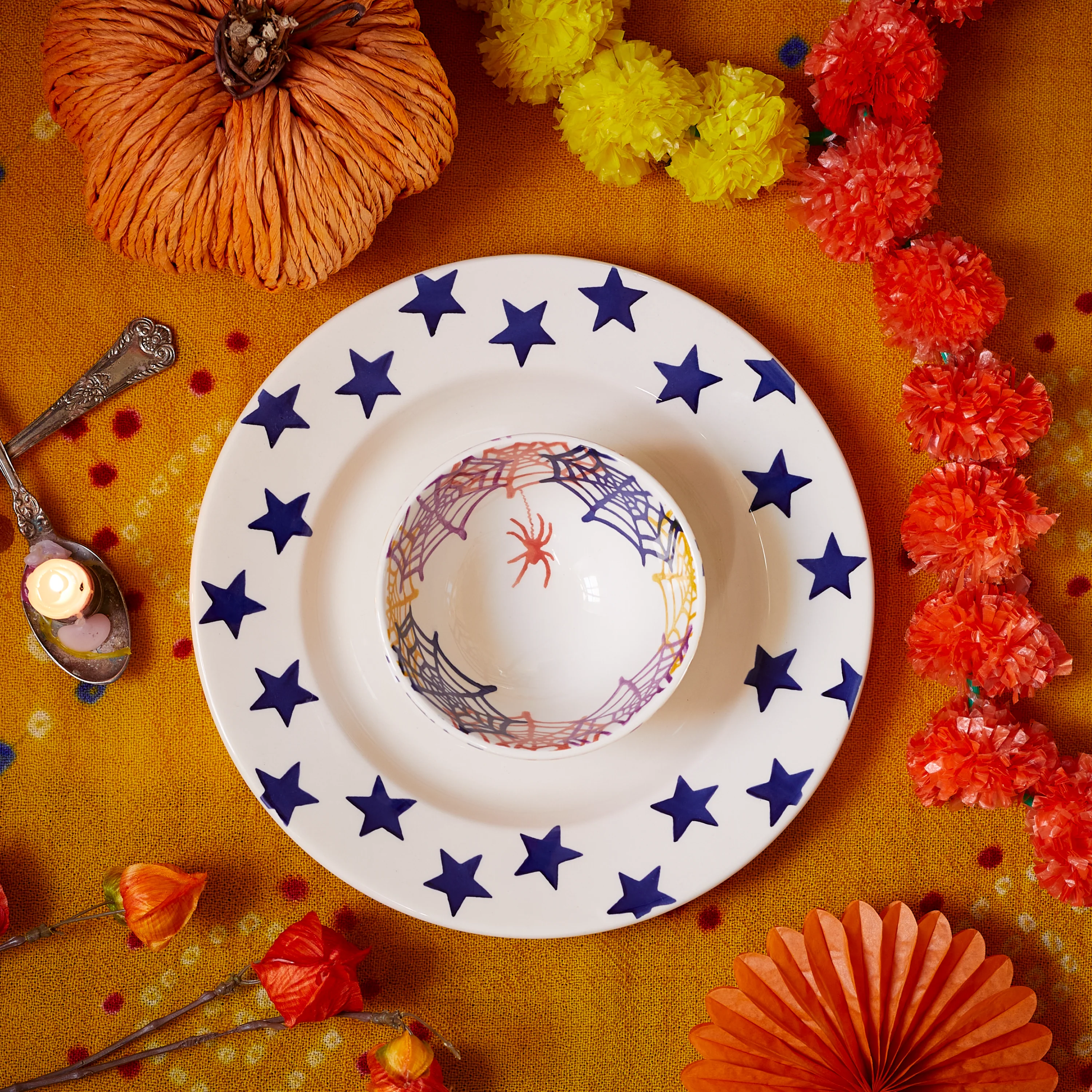 Seconds Blue Star Large Dinner Plate, 10.5 Inch