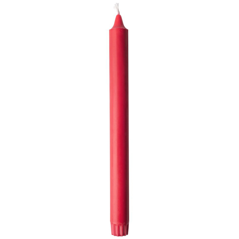 Bougie Crown rouge 25 cm DUNI