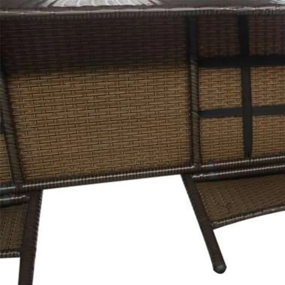 vidaXL - Tuinbank - Bruin - Poly rattan