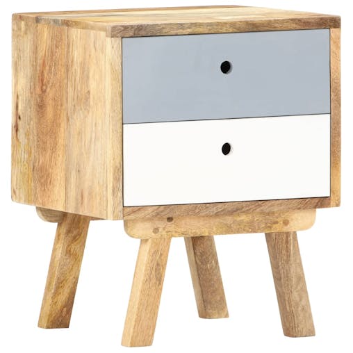 NNEVL Bedside Cabinet 40x35x50 cm Solid Mango Wood