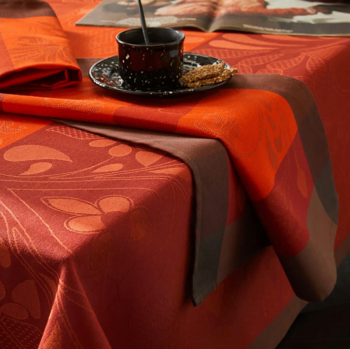 BENGALE - Serviette en coton tigre 58 x 58