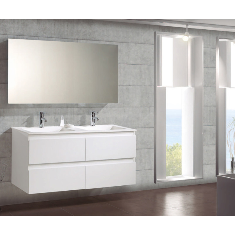 Ensemble de salle de bain Valentina blanc mat 120 cm THYS