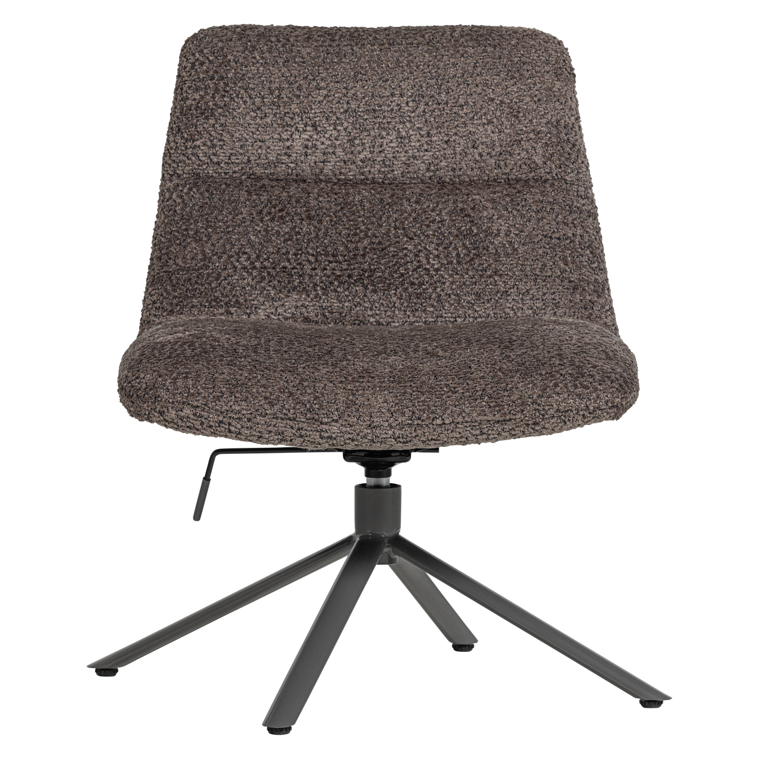 WOOOD draaifauteuil verstelbaar Soren - Wollig - Bruin - 82x73x62